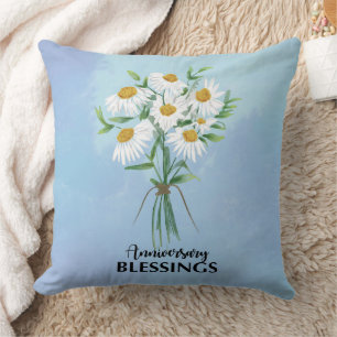 Coussin Bouquet de marguerites pour les bénédictions d'ann