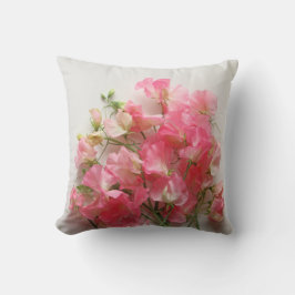 Coussin Bouquet de pois rose