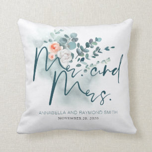 Coussin Bouquet de verdure florale d'eucalyptus Élégant