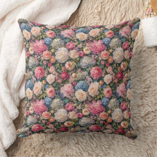 Coussin Bouquet Floral Luxuriant Haut de Gamme