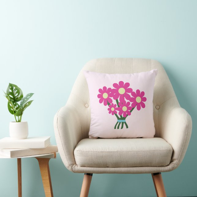 Coussin Bouquet mignon de fleurs (Chaise)