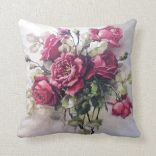 Coussin Bouquet rose de cru