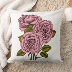 Coussin Bouquet rose roses