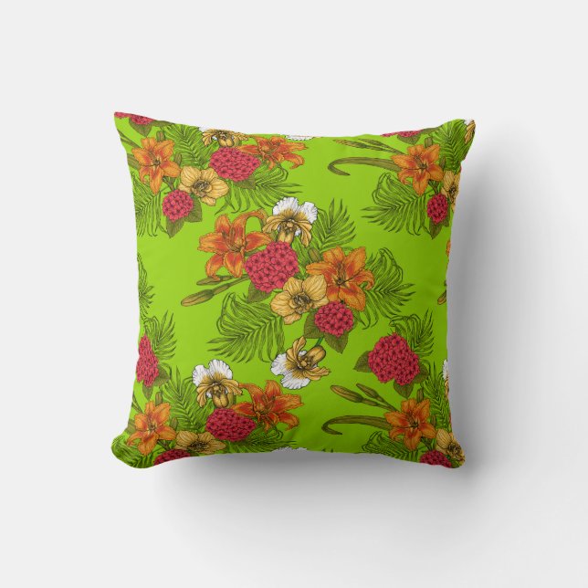 Coussin Bouquet tropical (Recto)