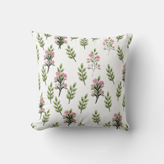 Coussin Bouquets roses  (Recto)