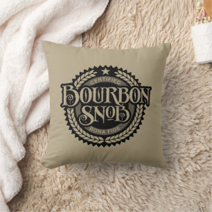 Coussin Bourbon Snob - drôle de buveur de whisky