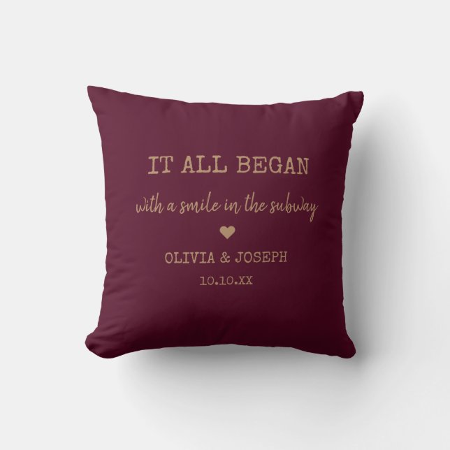 Coussin Bourgogne Personnalisée Où Tout Commence La Saint- (Recto)
