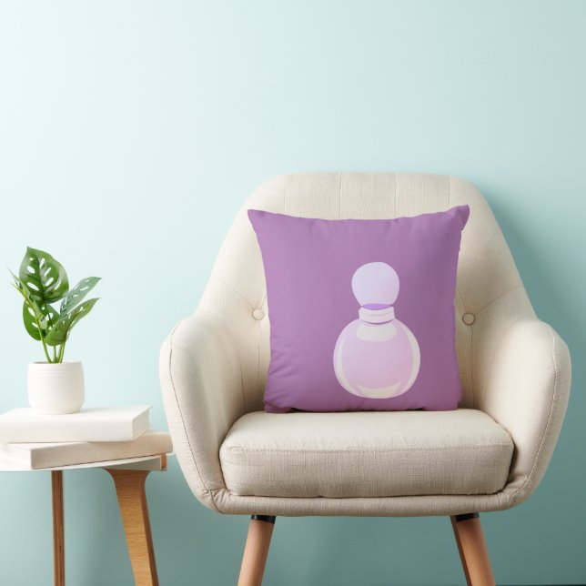 Coussin Bouteille de parfum violette (Chaise)