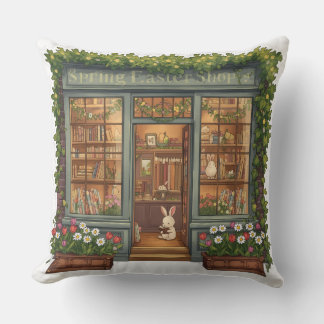 Coussin Boutique de Pâques de printemps avec un mignon cou