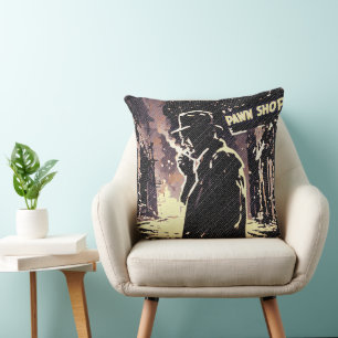 Coussin Boutique de prêteur sur gages Style d'art pop urba