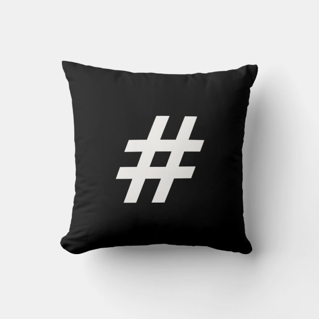 Coussin Bouton moderne noir et de blanc # de livre de (Recto)