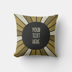 Coussin BOUTON RAYS XXI + votre photo, texte, monogramme
