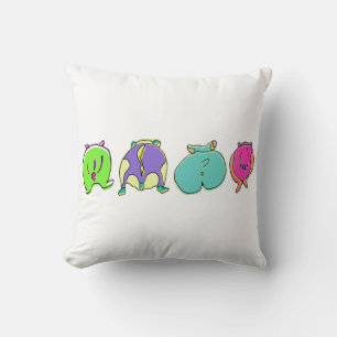Coussin Boutons de hamster colorés