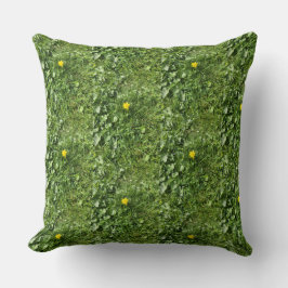 Coussin Boutons Jaunes En Herbe Verte