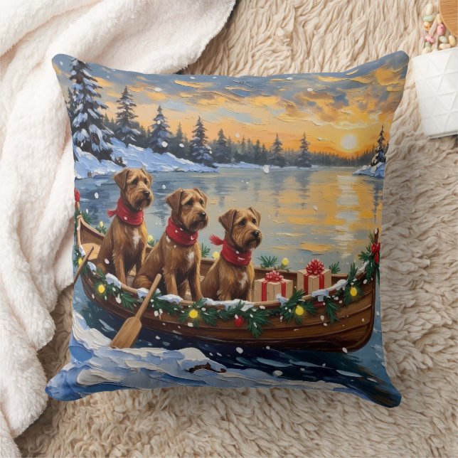 Coussin Bouvier des Flandres Christmas Boat Holiday (Couverture)