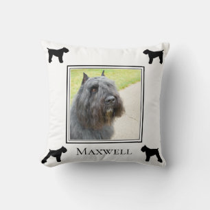 Coussin Bouvier des Flandres Photo Silhouette Personnalisé