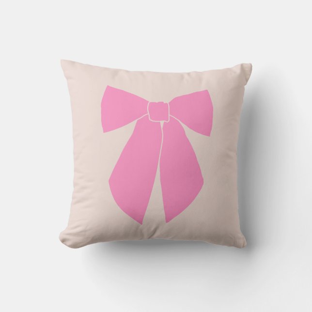 Coussin Bow rose (Recto)