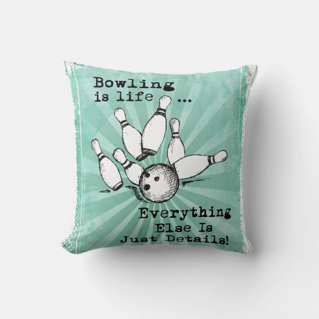 Coussin Bowling Lover cadeau, Drôle Joueur de Bowling cade (Recto)