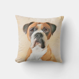 Coussin Boxer Dog Peinture Non Décroché Art animal origina