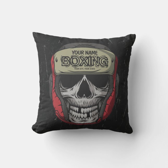 Coussin Boxer Fight Club Skeleton Boxer Gym (Recto)