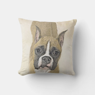 Coussin Boxer Peinture - Cute Original Chien Art