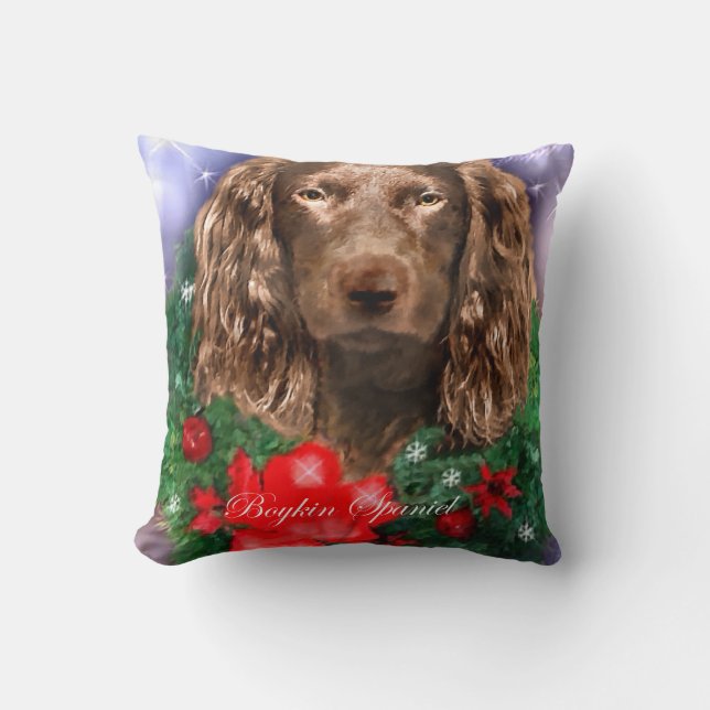 Coussin Boykin Spaniel Noël (Recto)