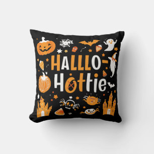 Coussin branché de Hallo-Hottie Pilote de la fêt