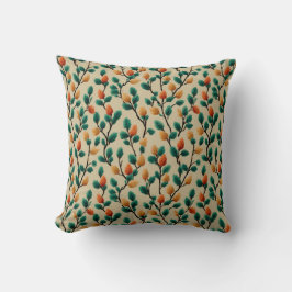 Coussin Branches colorées en Pinecone d'hiver