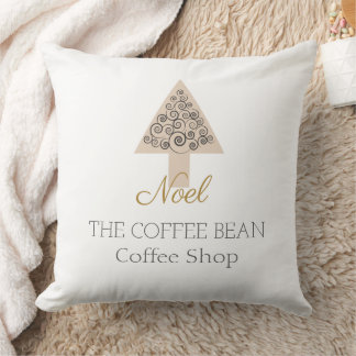 Coussin Branding moderne de café de Noël