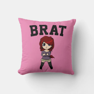 COUSSIN BRAT FEMME FILLE AMIE FUNNY JETER PILLOW