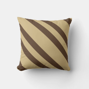 Coussin Brayures beige et marron