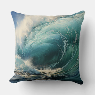 Coussin Breaking Surf Peinture