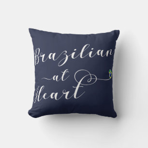 Coussin Brésilien Au Coeur Jetez Coussin, Brasil