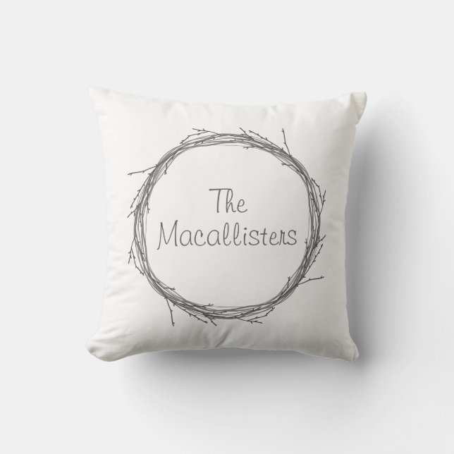 Coussin Brindilles et vignes (Recto)