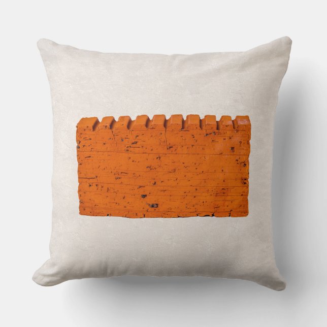 Coussin Brique Orange - Atome de la Création (Recto)
