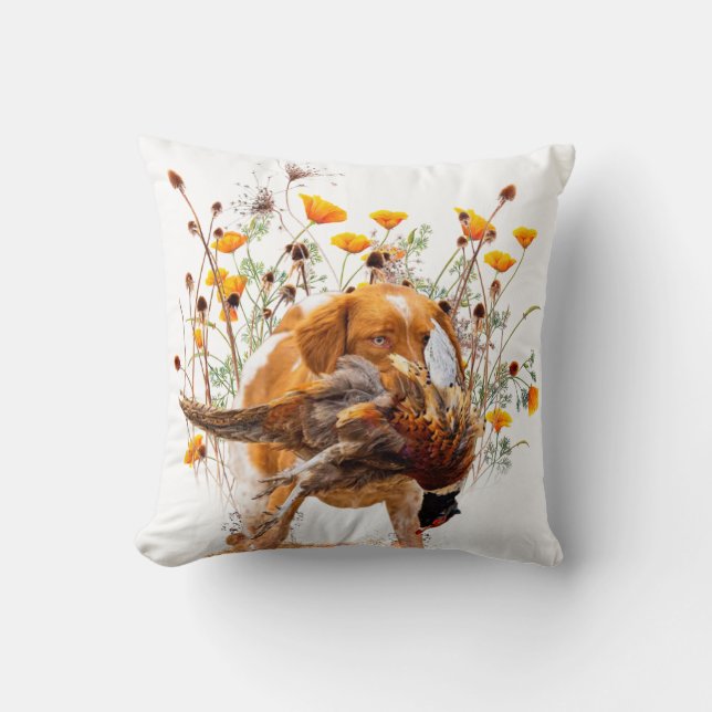 Coussin Brittany Spaniel, Chasse Pheasant Coffee Mug T-Sh (Recto)