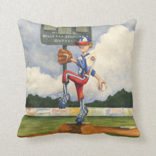 Coussin Broc de base-ball sur le monticule par geai
