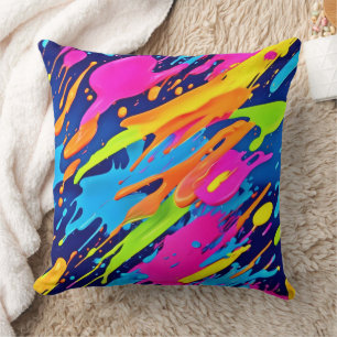 Coussin Brochures en néon Abstrait