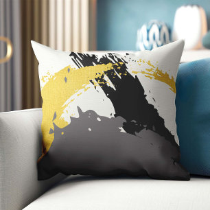 Coussin Brochures modernes - Or, gris et noir