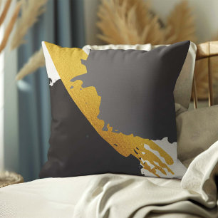 Coussin Brochures modernes - Or, gris et noir