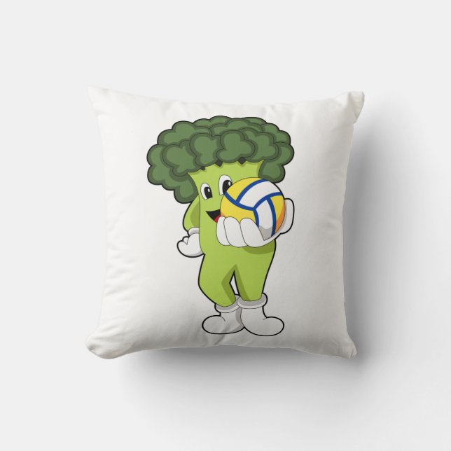 Coussin Brocoli aux sports de volleyball (Recto)