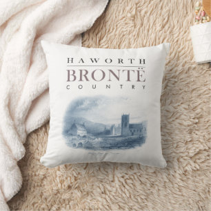 Coussin Bronte Country avec Haworth Church et Parsonage
