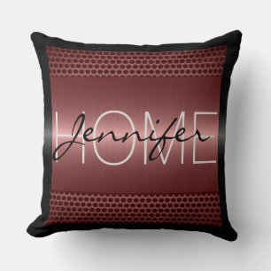 Coussin Bronze Trous métalliques Métal Look Monogramme #2