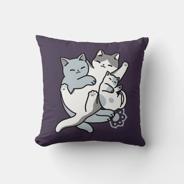 Coussin Brosse à lait - Chats à couchage mignon (Recto)