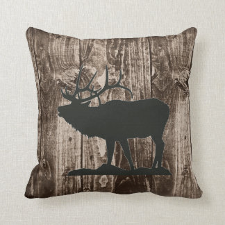 Coussin Brouillard noir sur Cabine de bois rustique