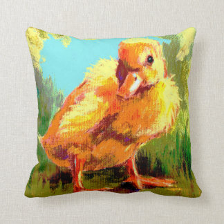 Coussin brouillé jaune de caneton de Quackers