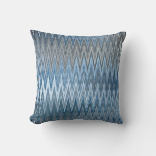 Coussin Brown/Bleu 2 Couleurs 2 Côtés - Motif Wavy tendanc