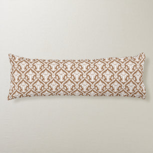 coussin Brown de motif Damask