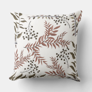 Coussin Brown Mocha Brown feuille/étincelle