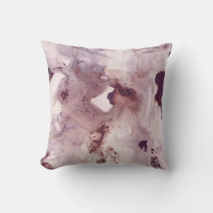 Coussin Brumage d'encre prune en marbre glam #1 #mur #déco